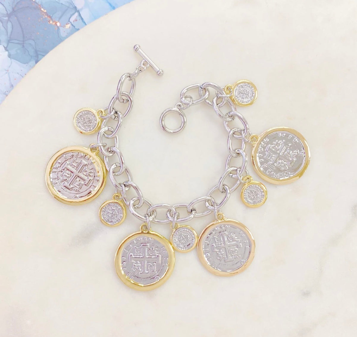 Pulsera San Benito (dos tonos)
