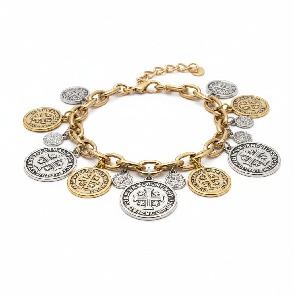 Pulsera San Benito (dos tonos)