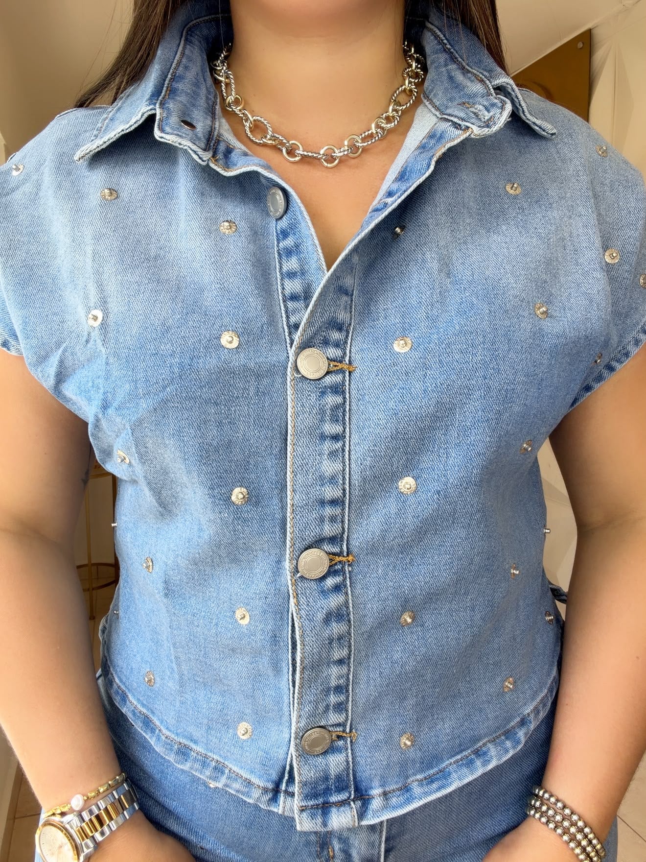 Details Denim Set