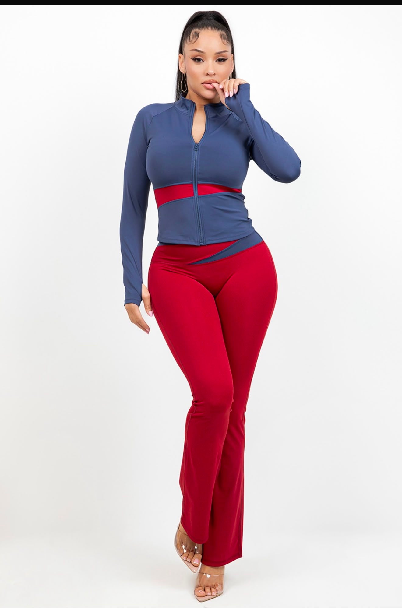 Sport Gym Set Navy and Burgundy