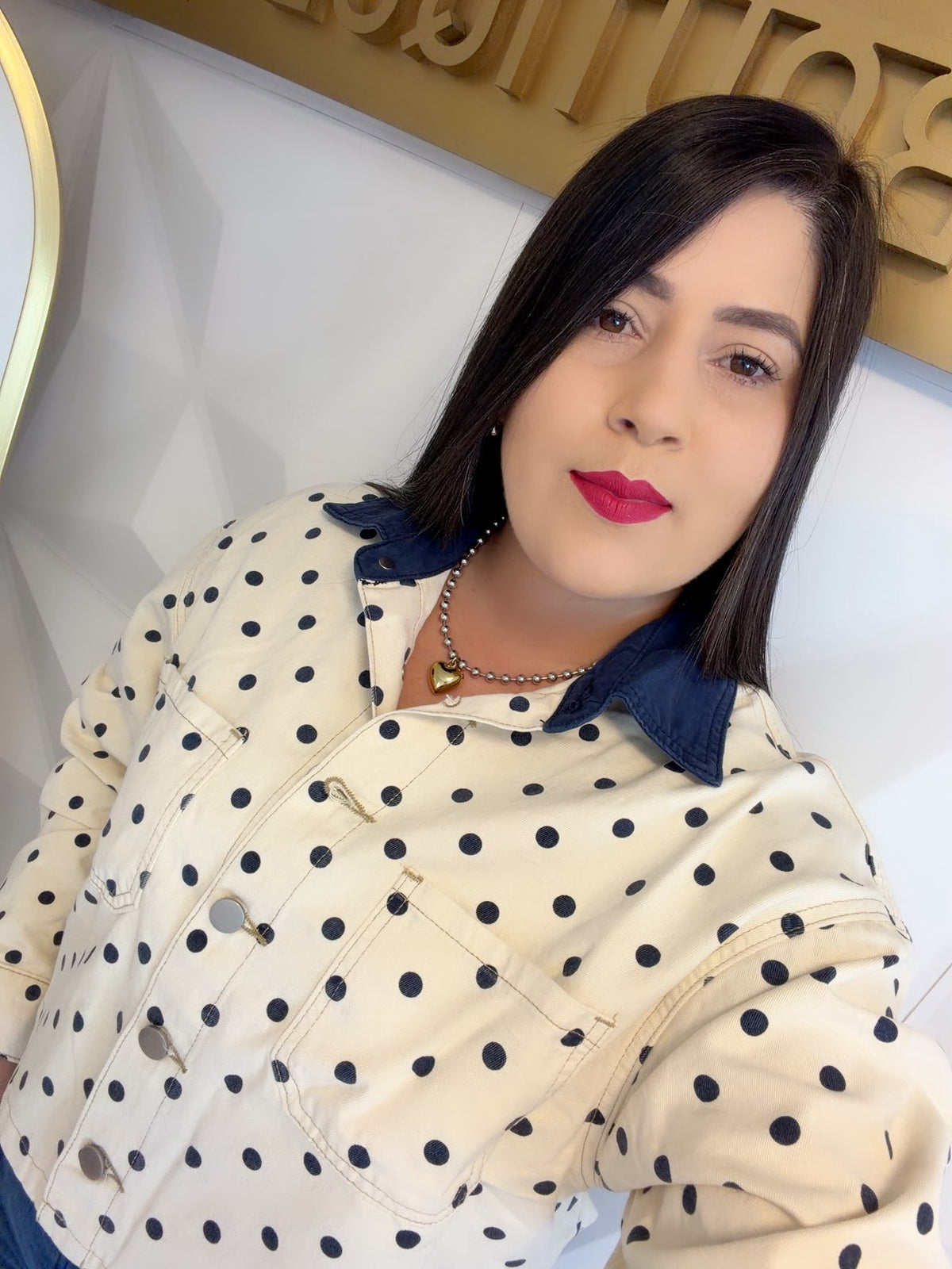 Denim jacket Polka Dots