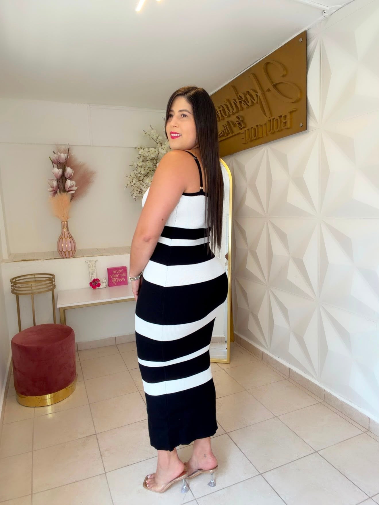 Dress 2 in 1 black and white, (Included Jacket