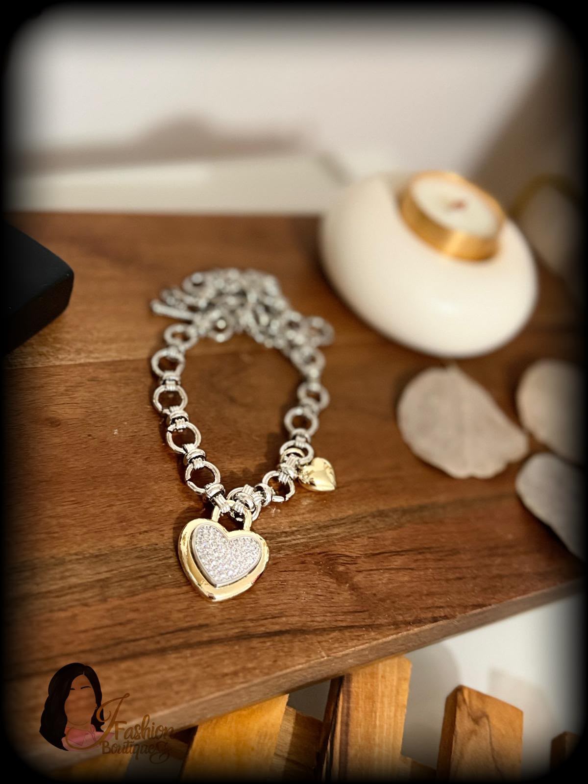 Collar dos tonos (Corazón)