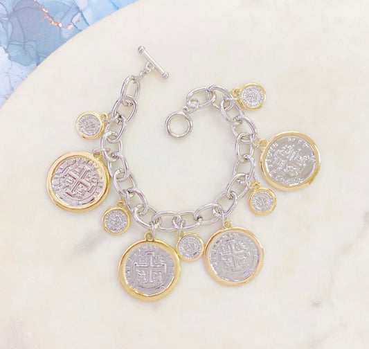 Pulsera San Benito (dos tonos)