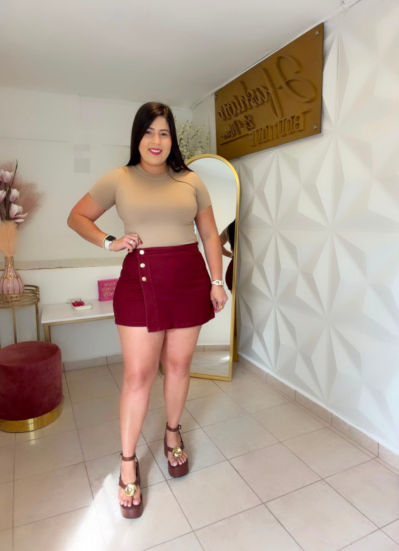Wine Skort