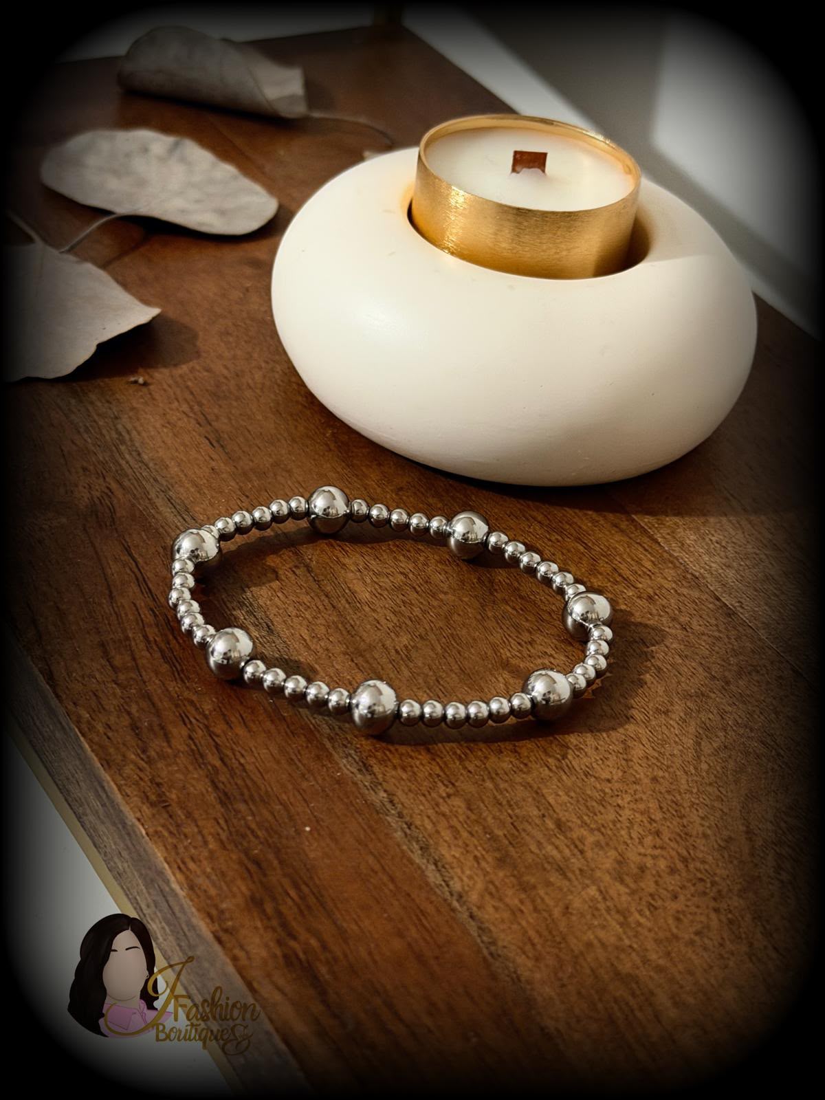 Pulsera Plateada (esfera)