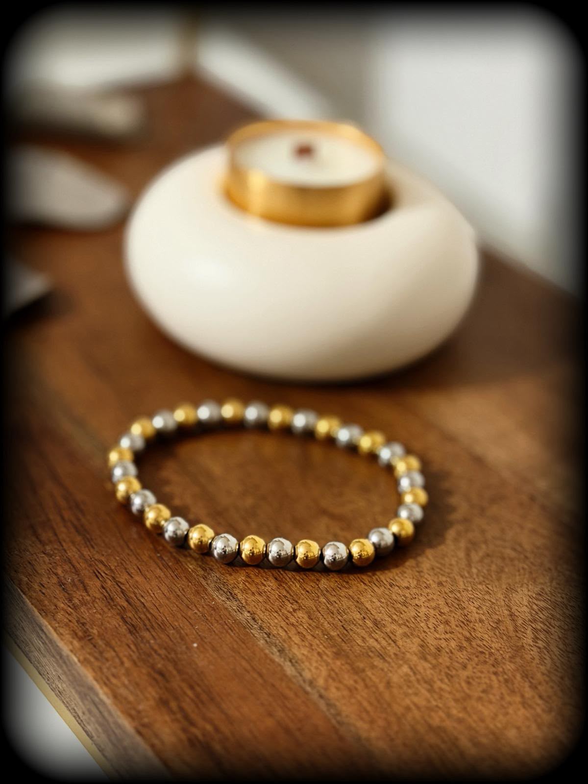 Pulsera elástico (dos tonos)