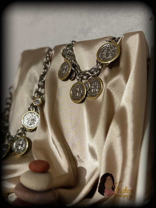 Pulsera San Benito (dos tonos)