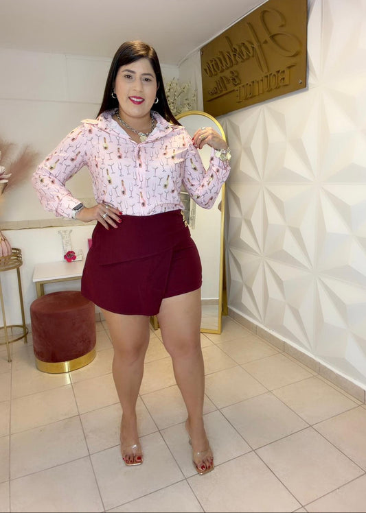 Skort Burgundy