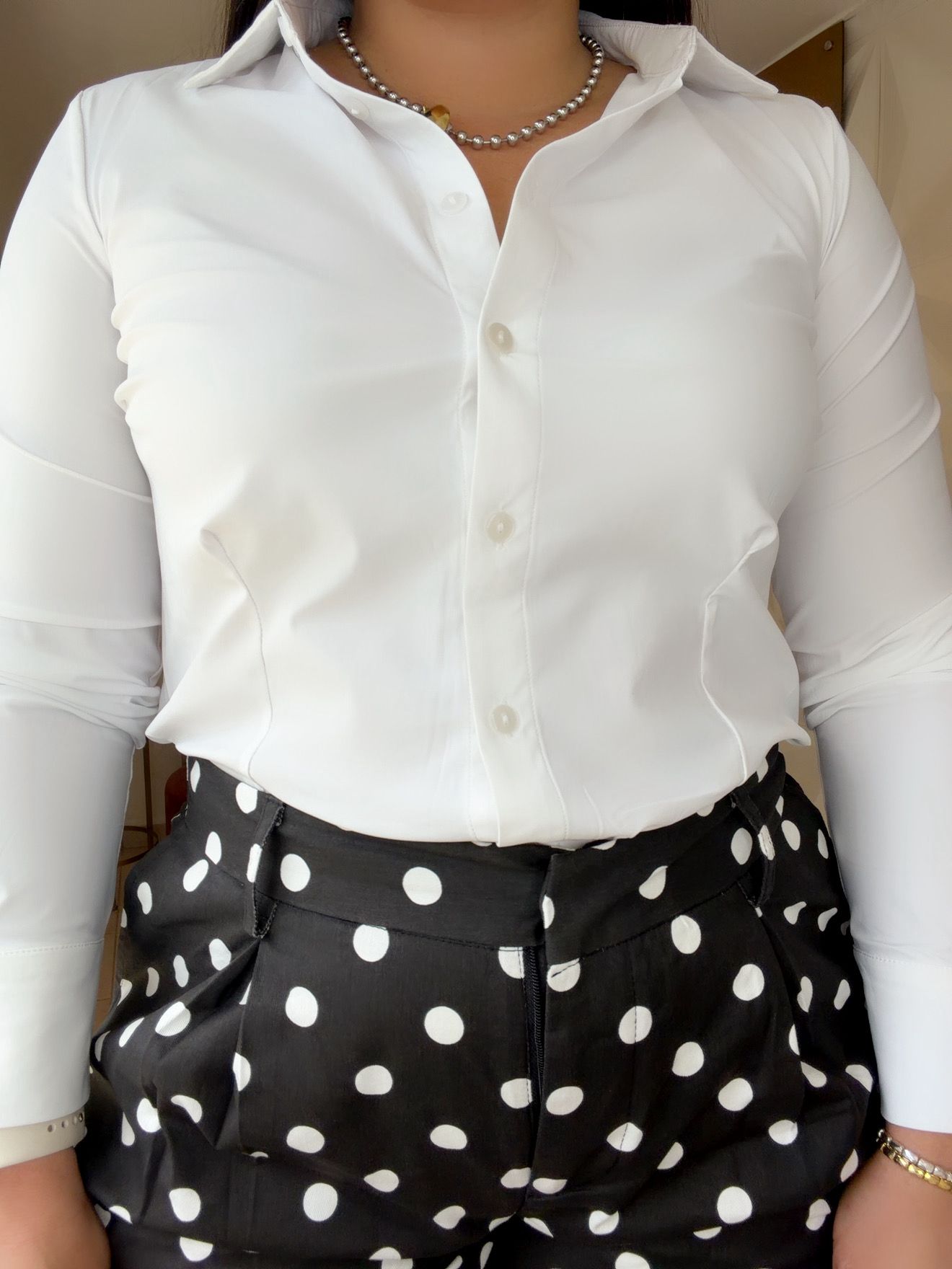 Bodysuit Estilo Camisa White