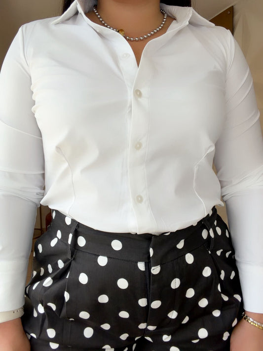 Bodysuit Estilo Camisa White