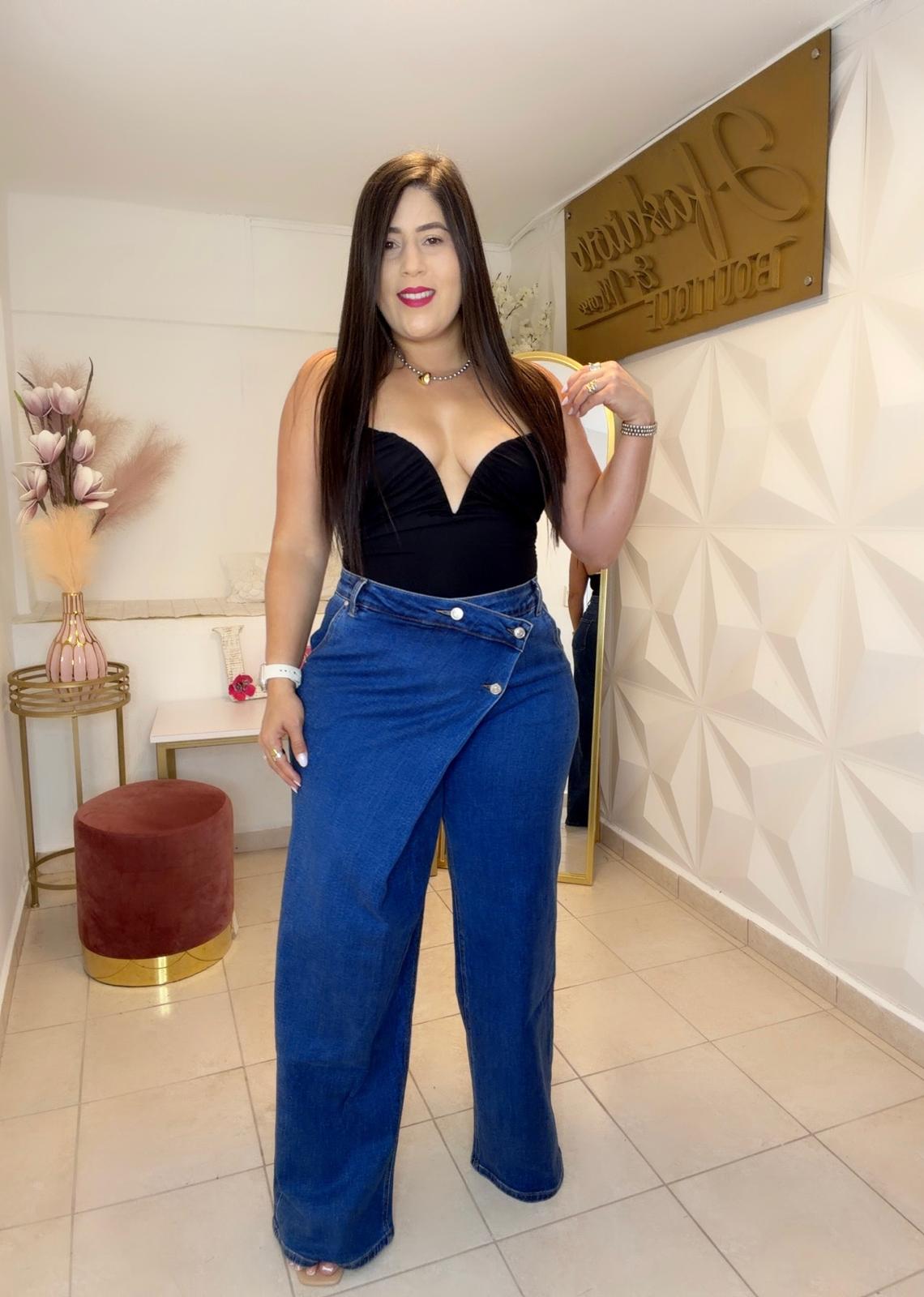 Asimetric Denim Pants