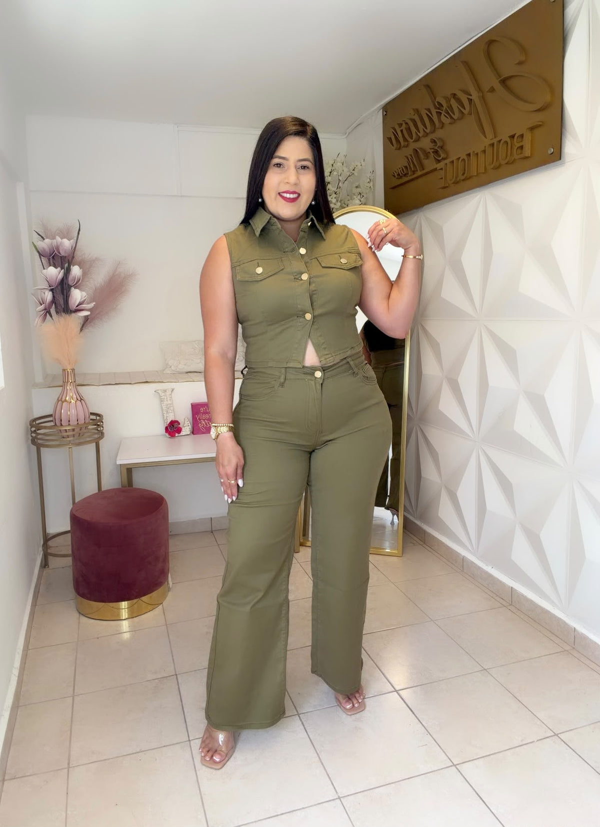 Chaleco Set in Three Color, Olive 🫒, Beige 🤎 or Chocolate 🍫