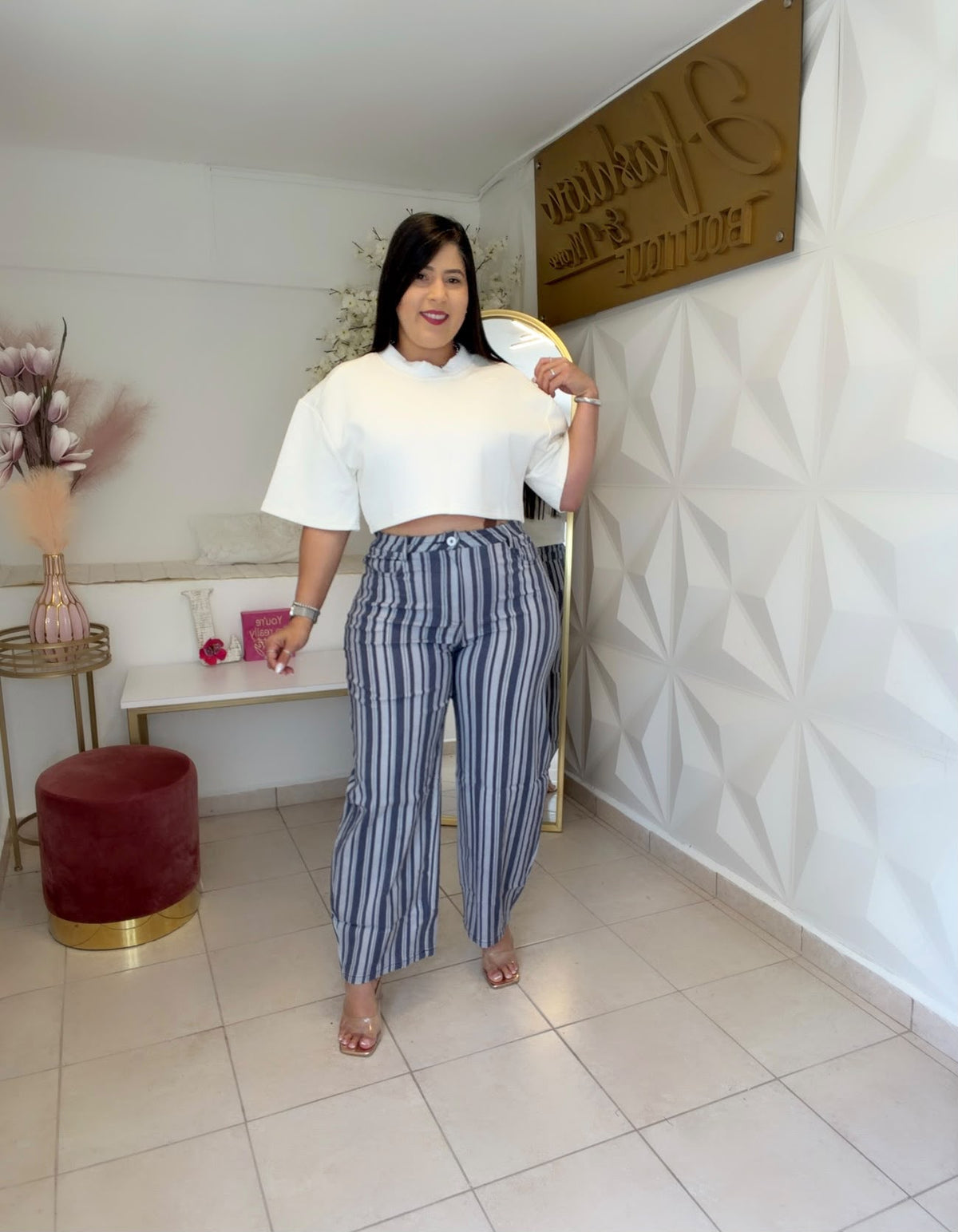 Pants Stripe Blue