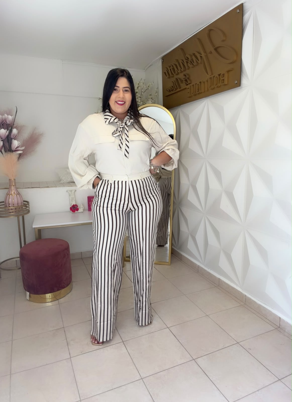 Stripe set Beige and Brown