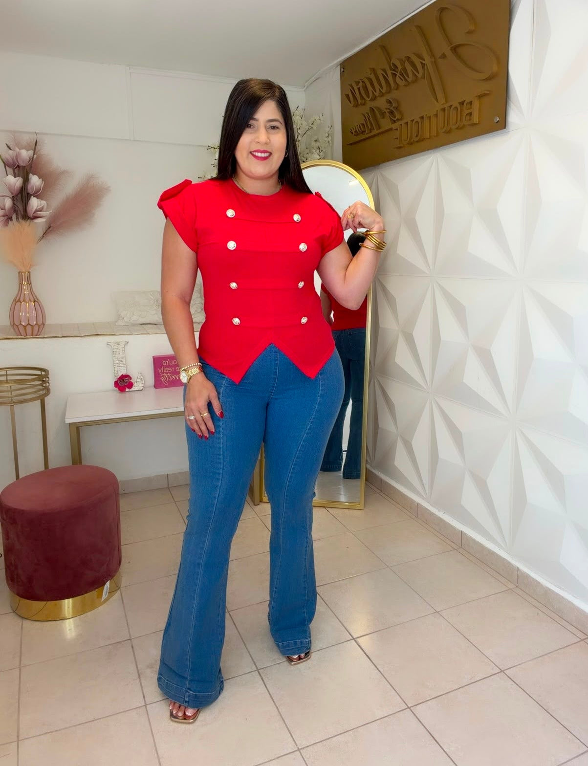 Red Napoleón blouse ❤️
