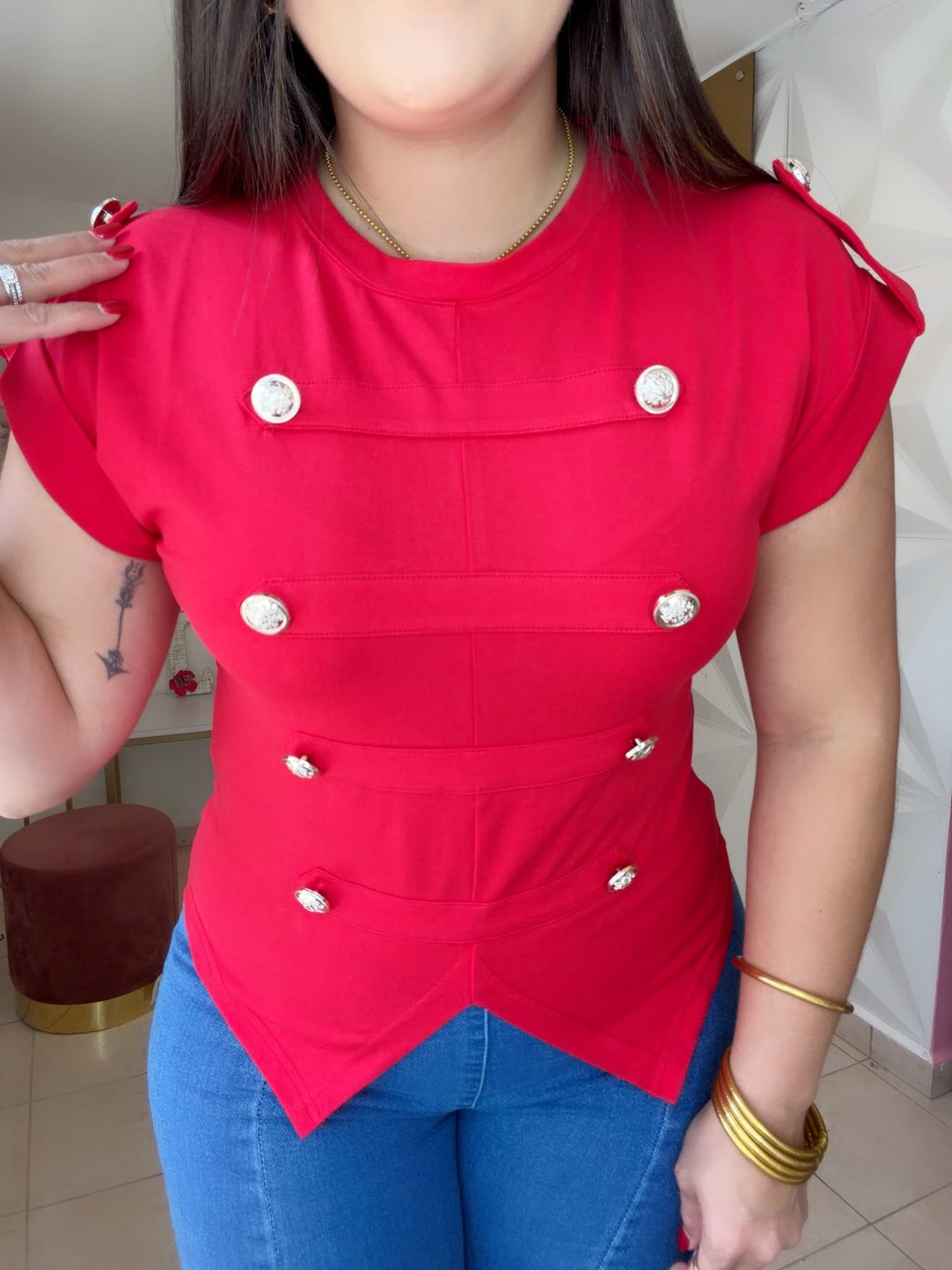 Red Napoleón blouse ❤️