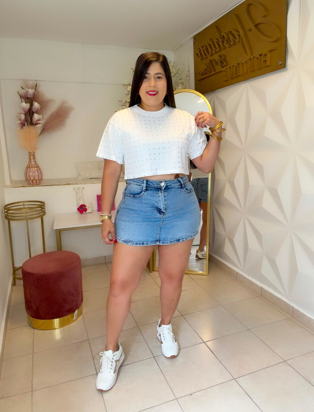 Denim Skort