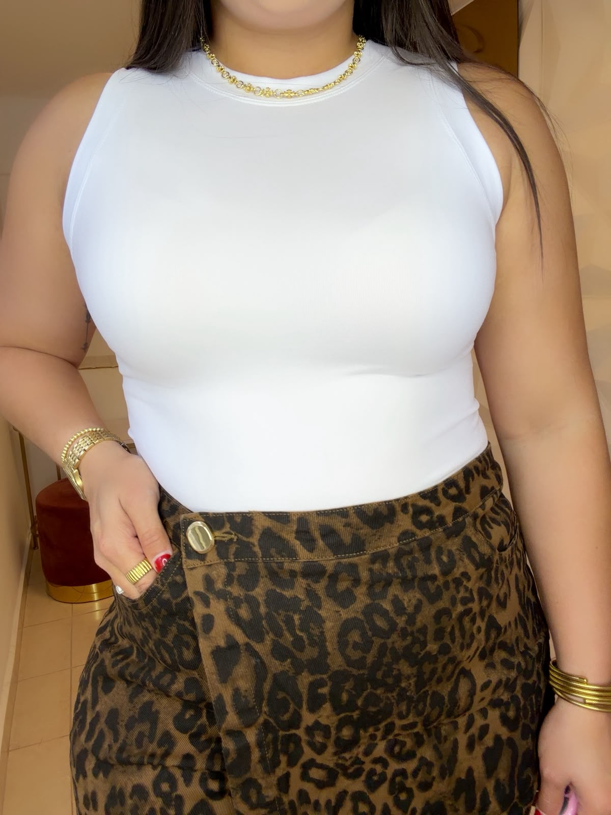 One Size Basic Top in White