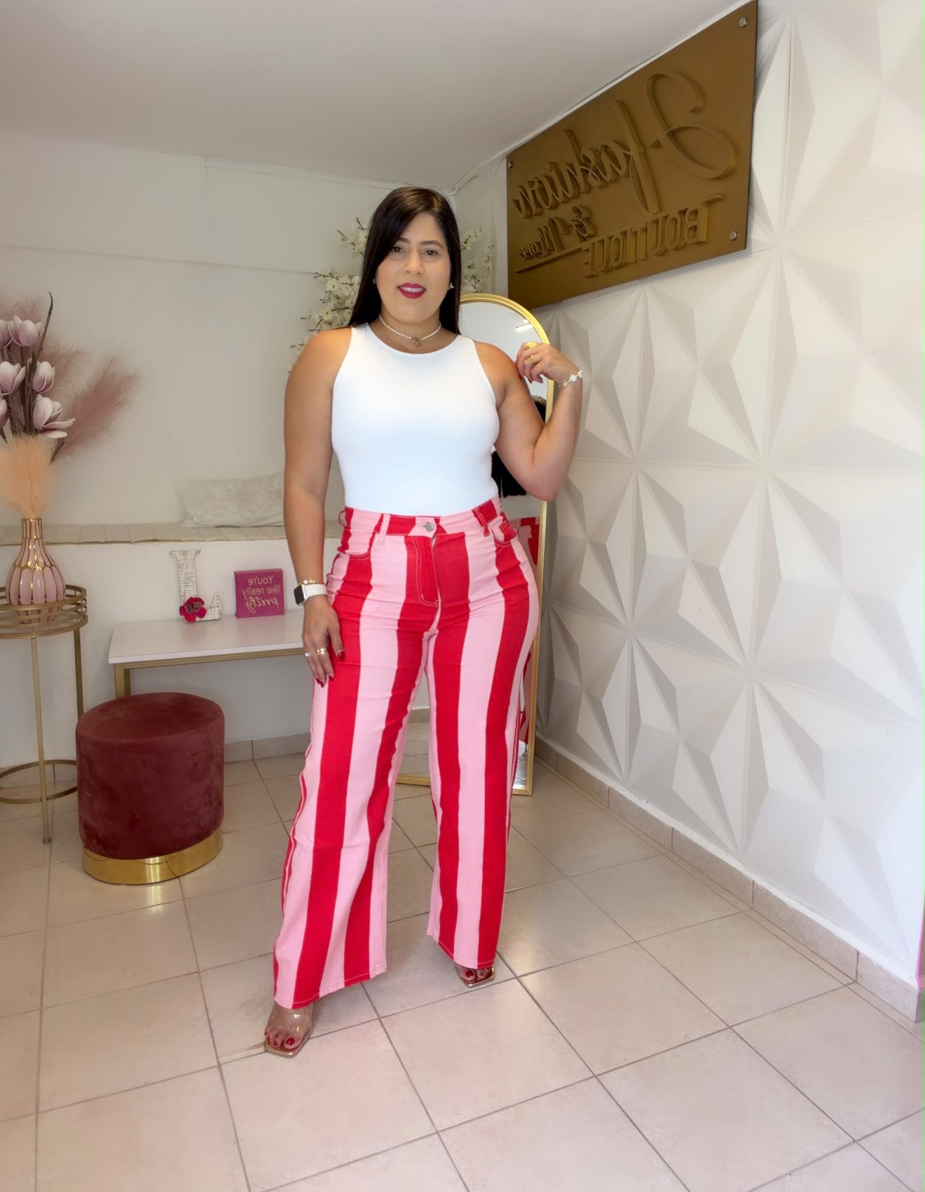 Pants Stripe Red/Pink ❤️🩷