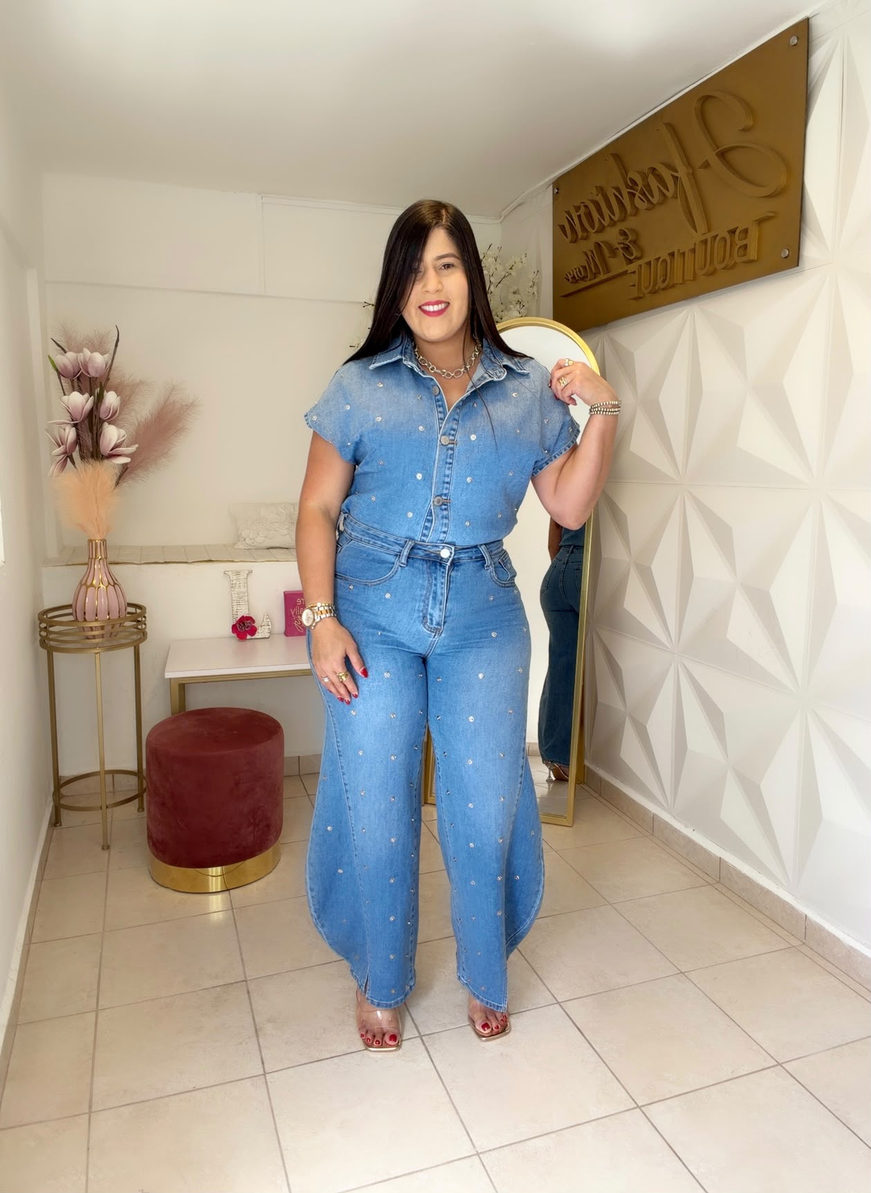 Details Denim Set