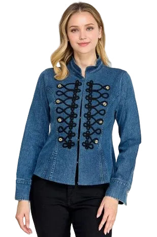 Military Look Jacket denim 🩵