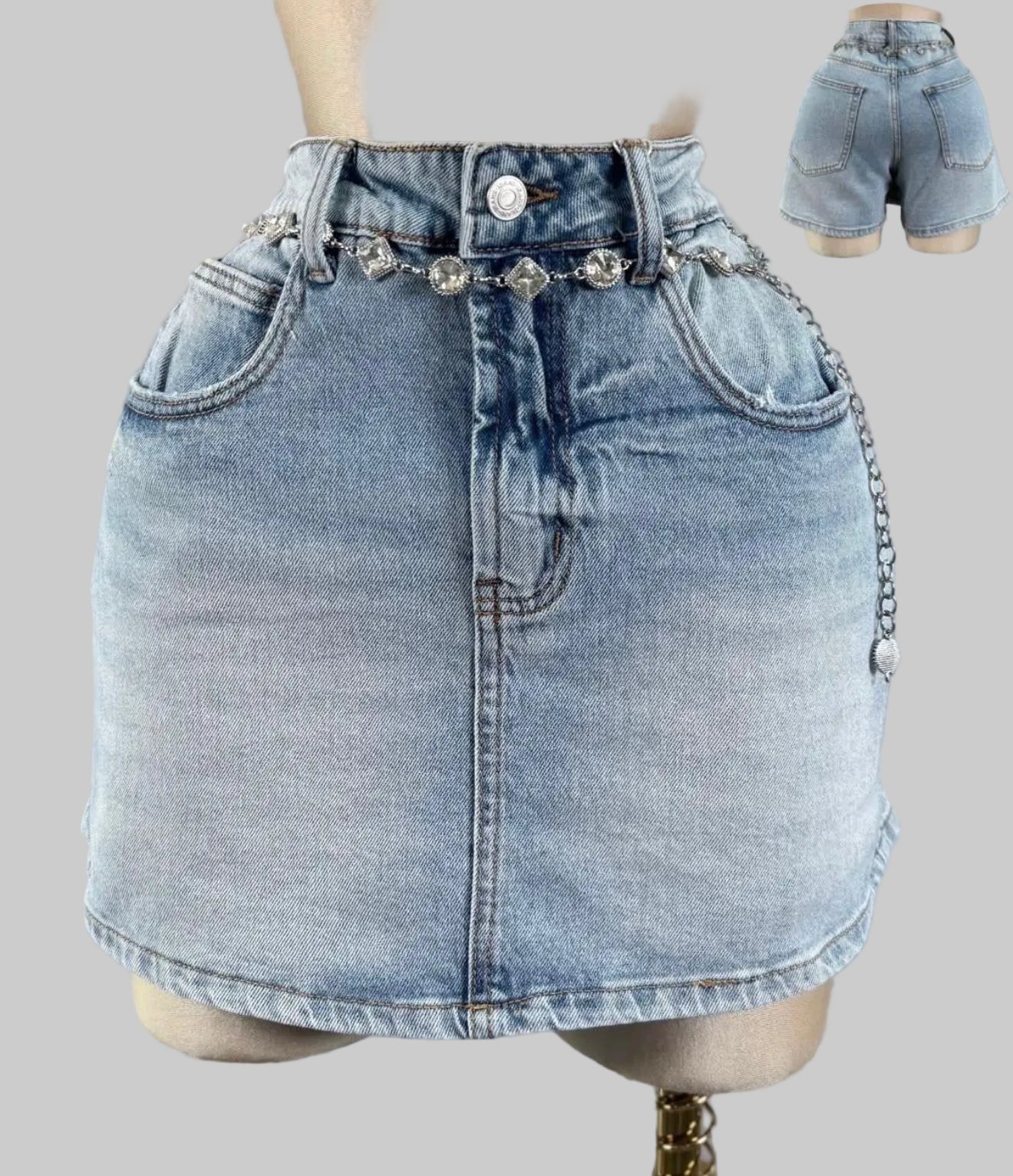Skort Denim (Incluye la Correa)