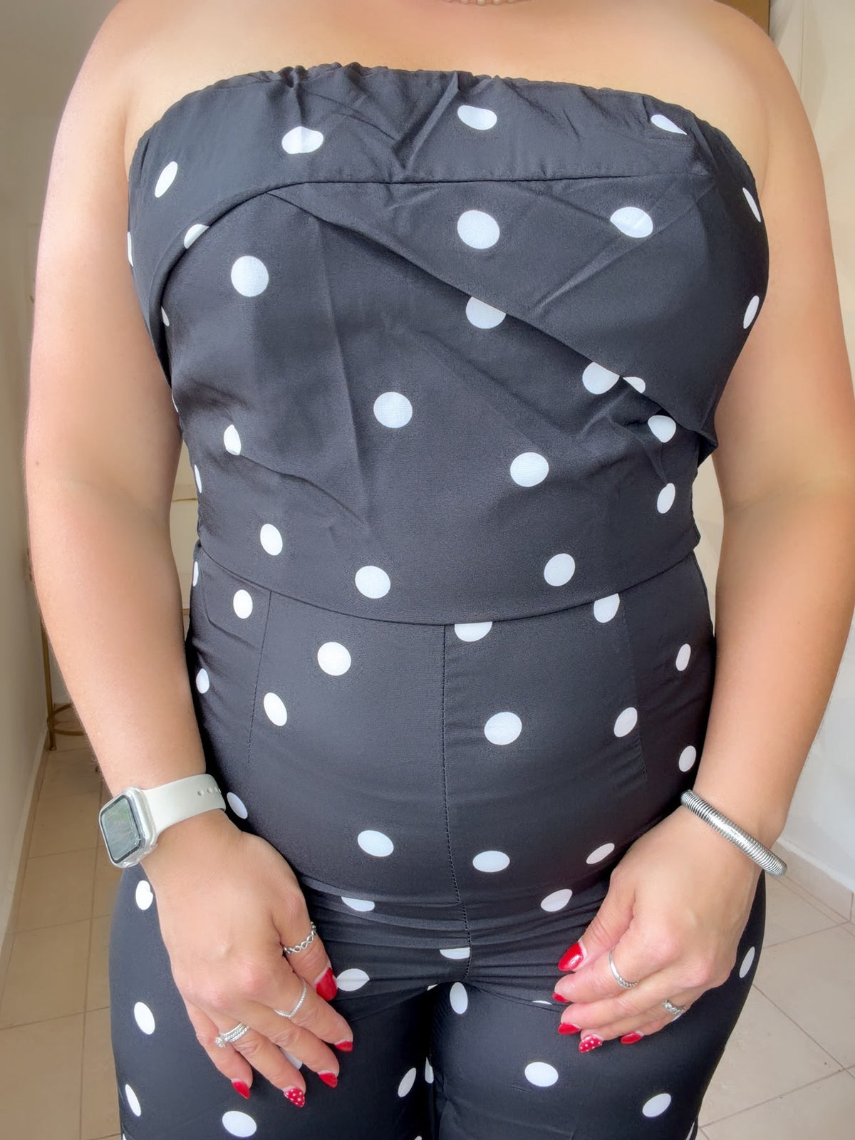 Polka Dots Jumpsuit Black 🖤or  Red ❤️