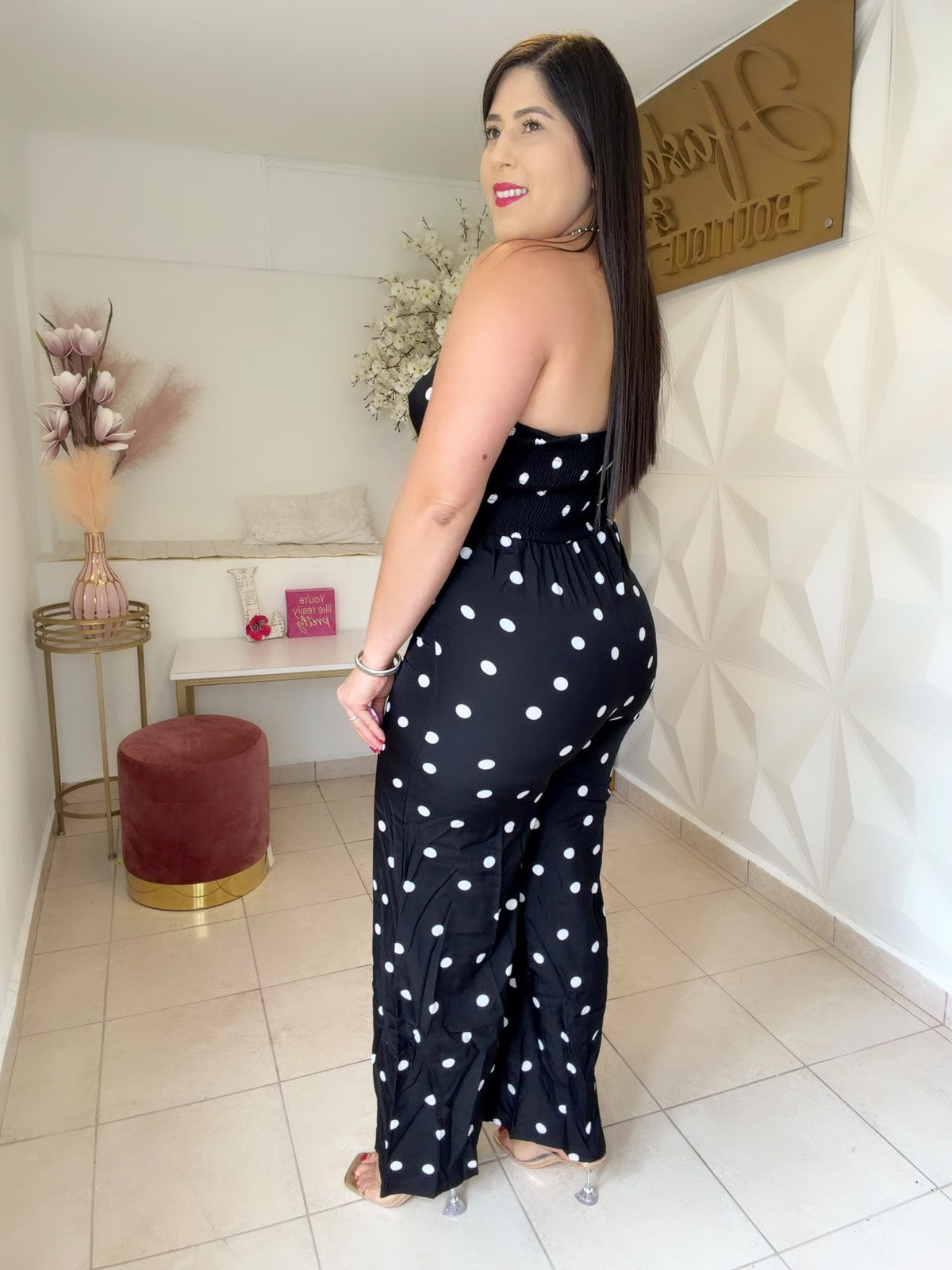 Polka Dots Jumpsuit Black 🖤or  Red ❤️