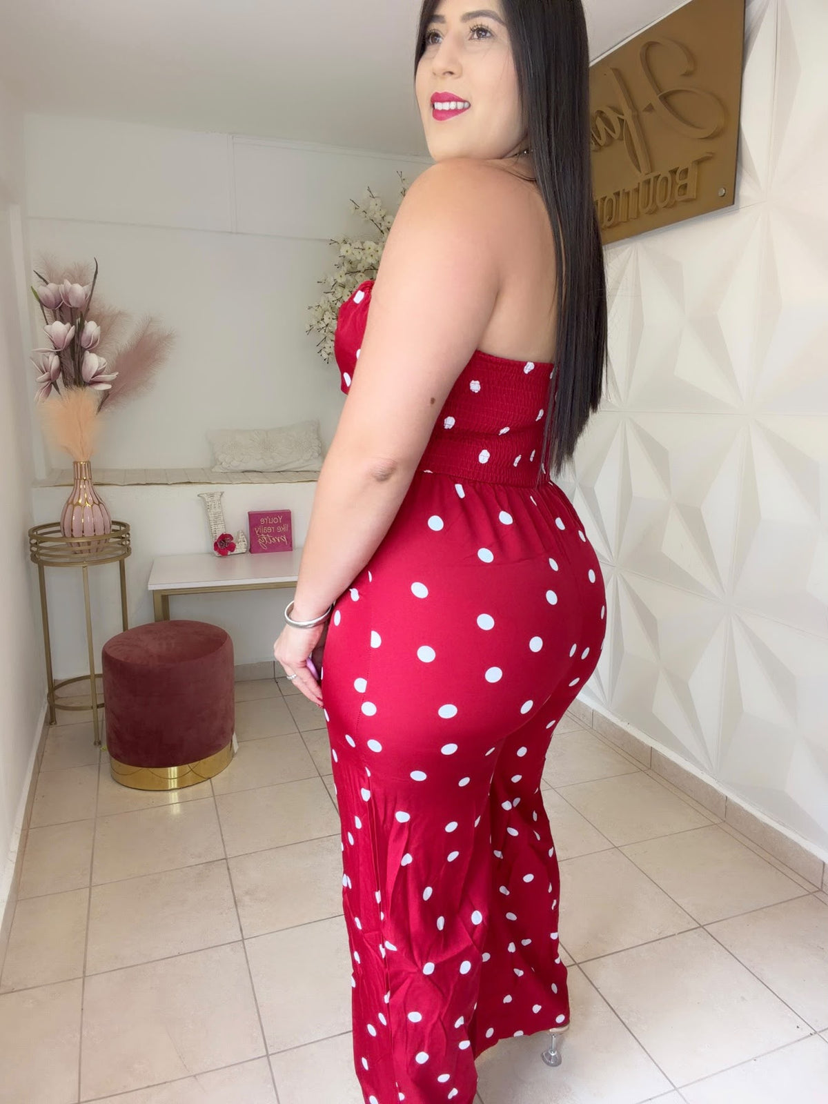 Polka Dots Jumpsuit Black 🖤or  Red ❤️