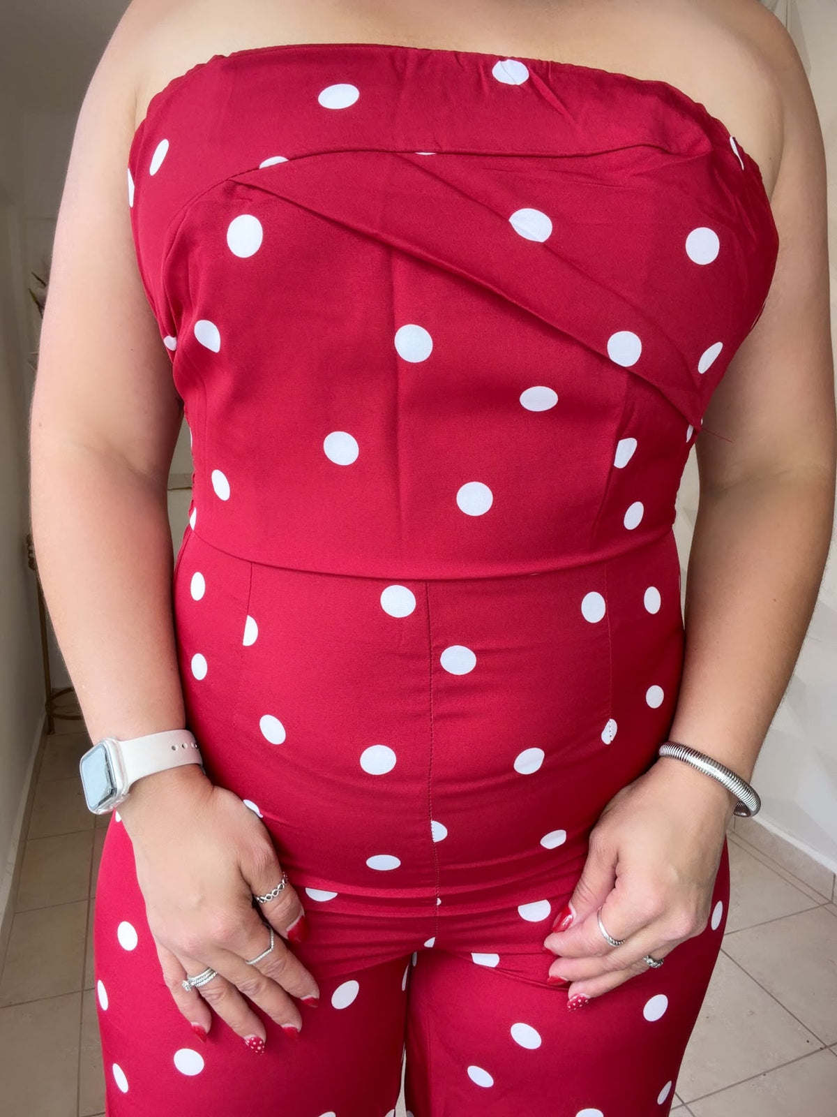 Polka Dots Jumpsuit Black 🖤or  Red ❤️