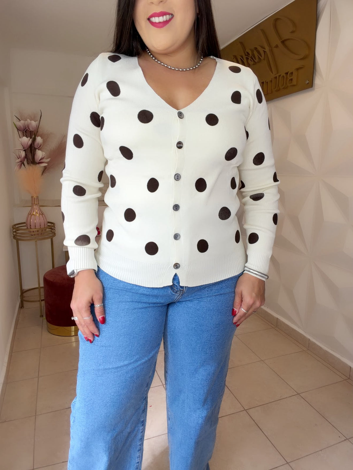 Polka dots 2 in 1 Jacket and Top  (3 COLORES A ESCOGER)