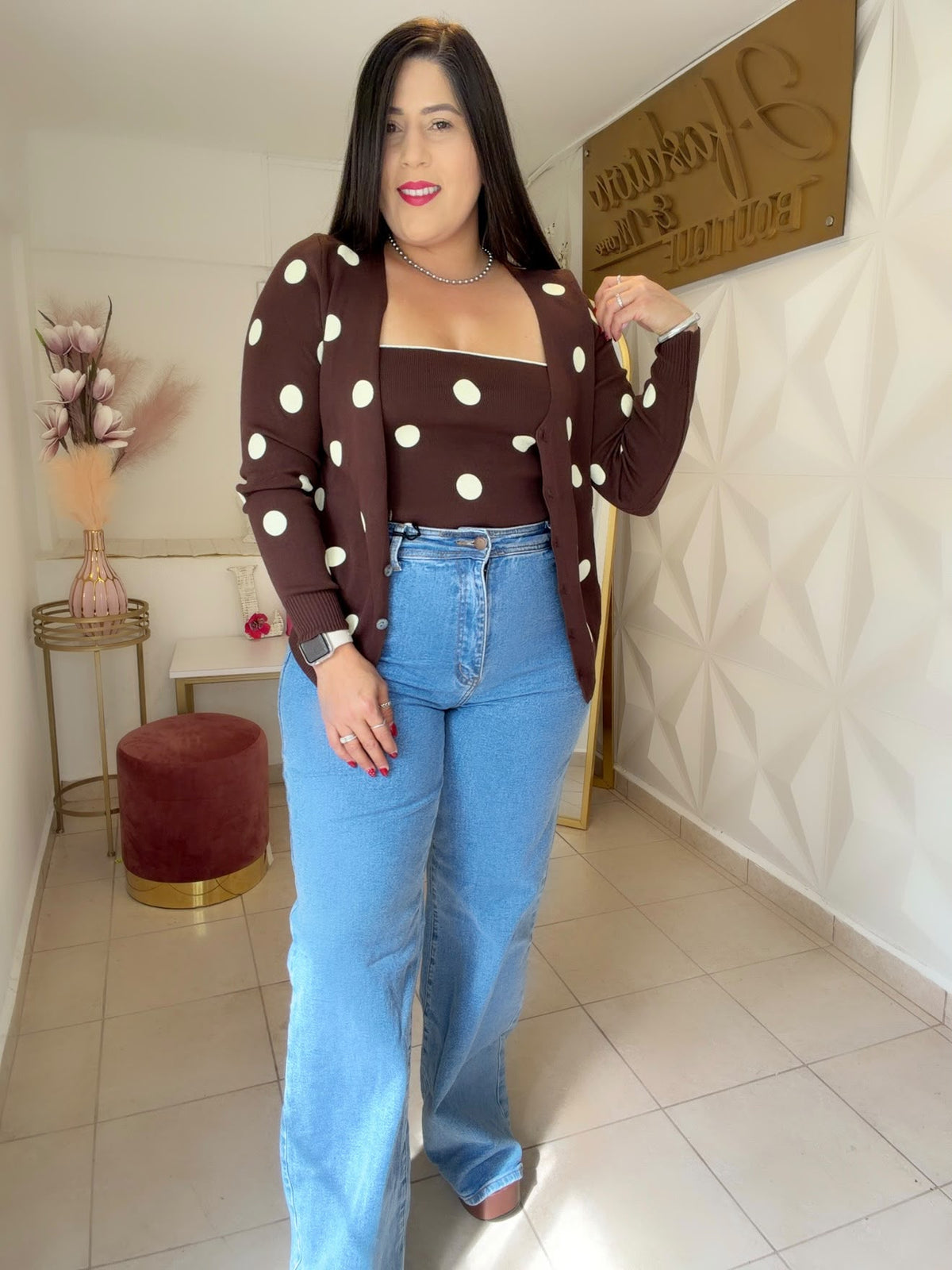 Polka dots 2 in 1 Jacket and Top  (3 COLORES A ESCOGER)