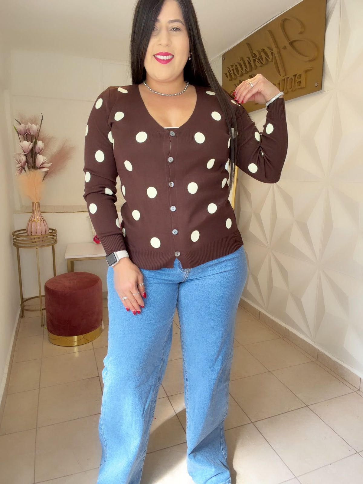Polka dots 2 in 1 Jacket and Top  (3 COLORES A ESCOGER)