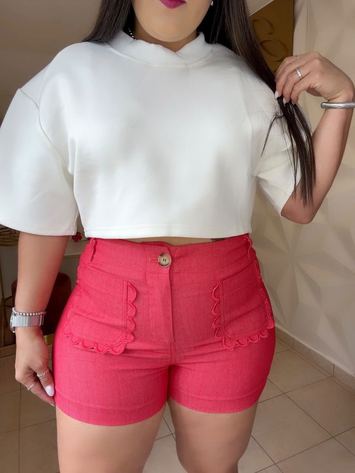Pocket Short Red