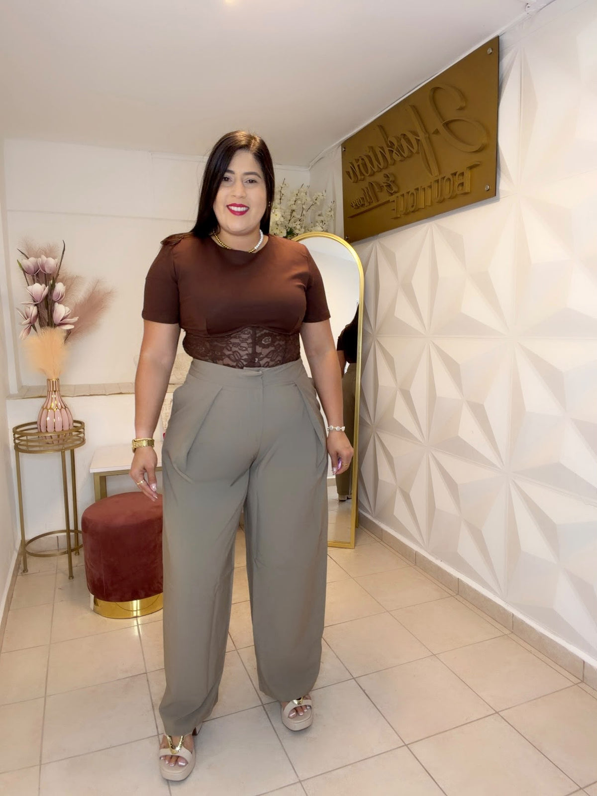Barrel Pants Black OR Barrel Pants Beige Stone