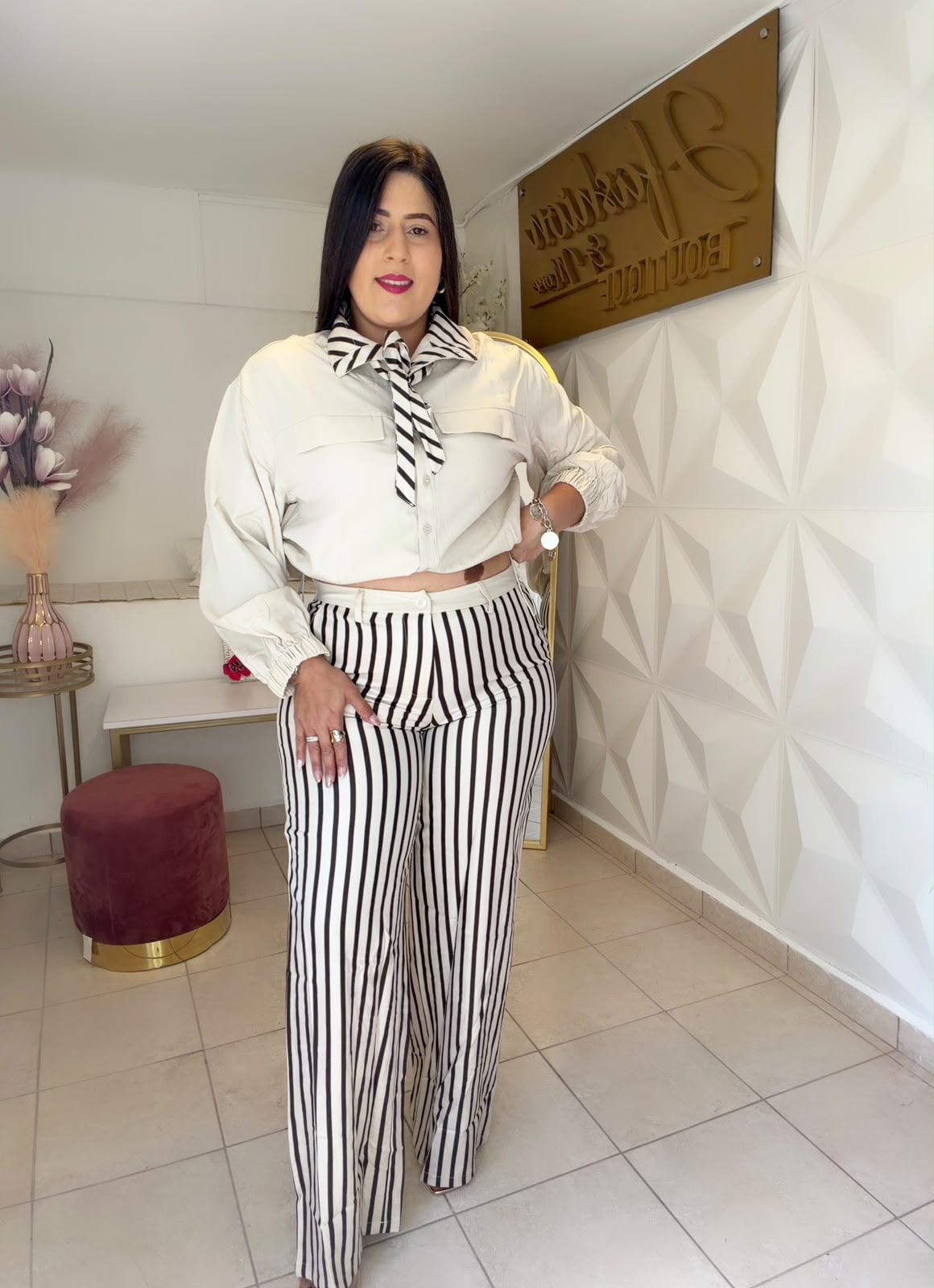 Stripe set Beige and Brown