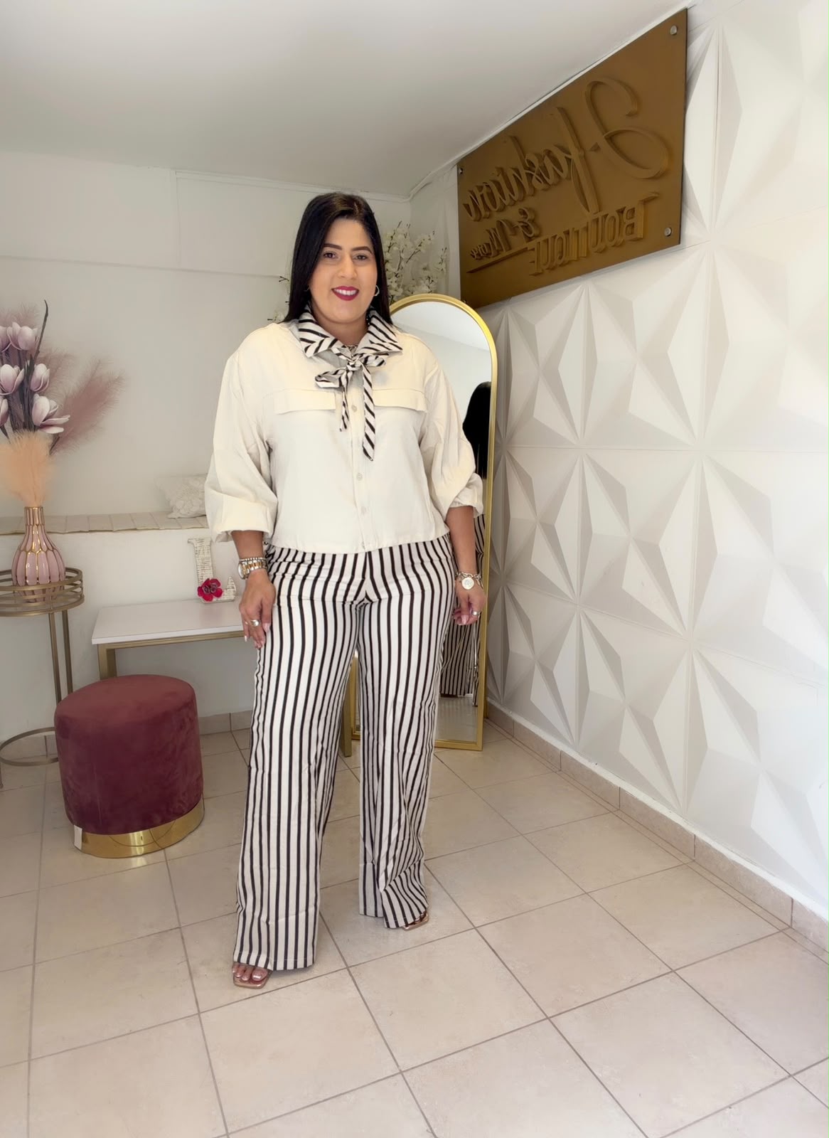 Stripe set Beige and Brown