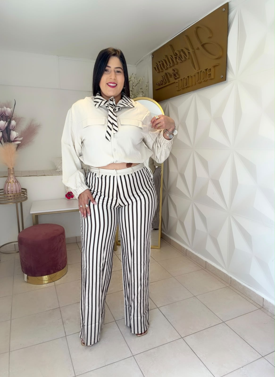Stripe set Beige and Brown