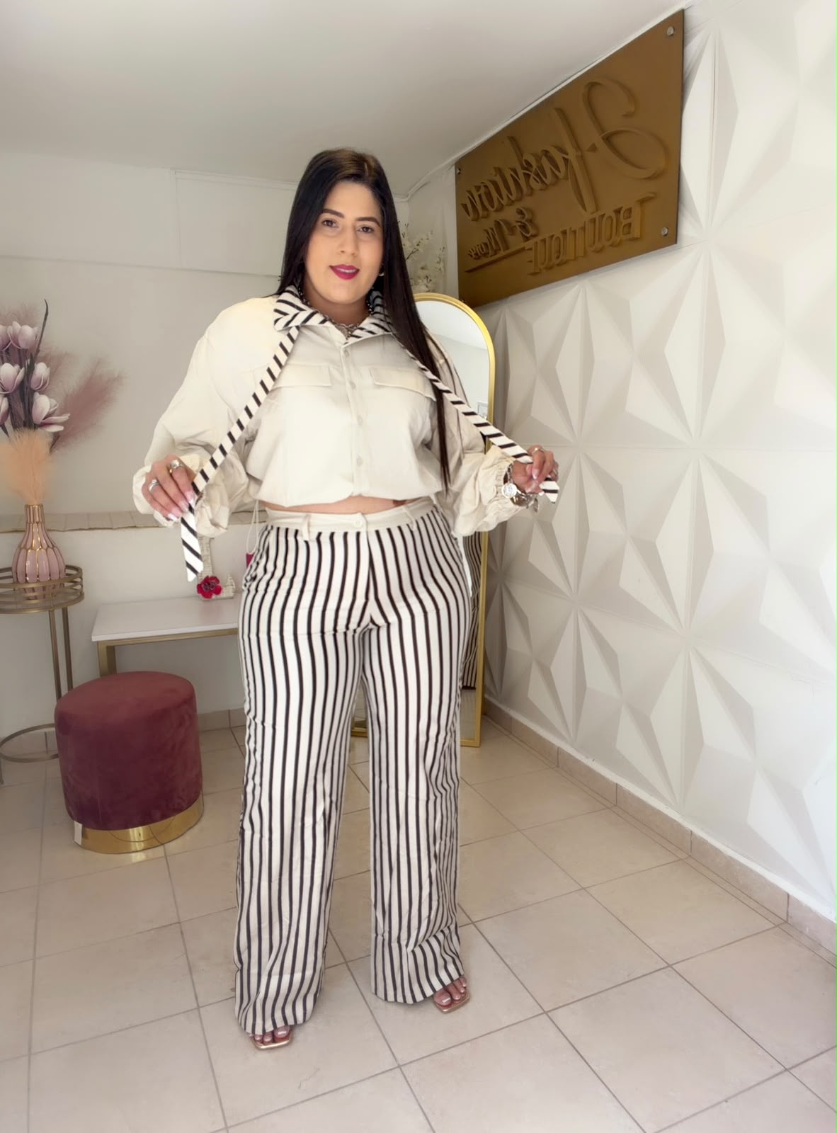 Stripe set Beige and Brown