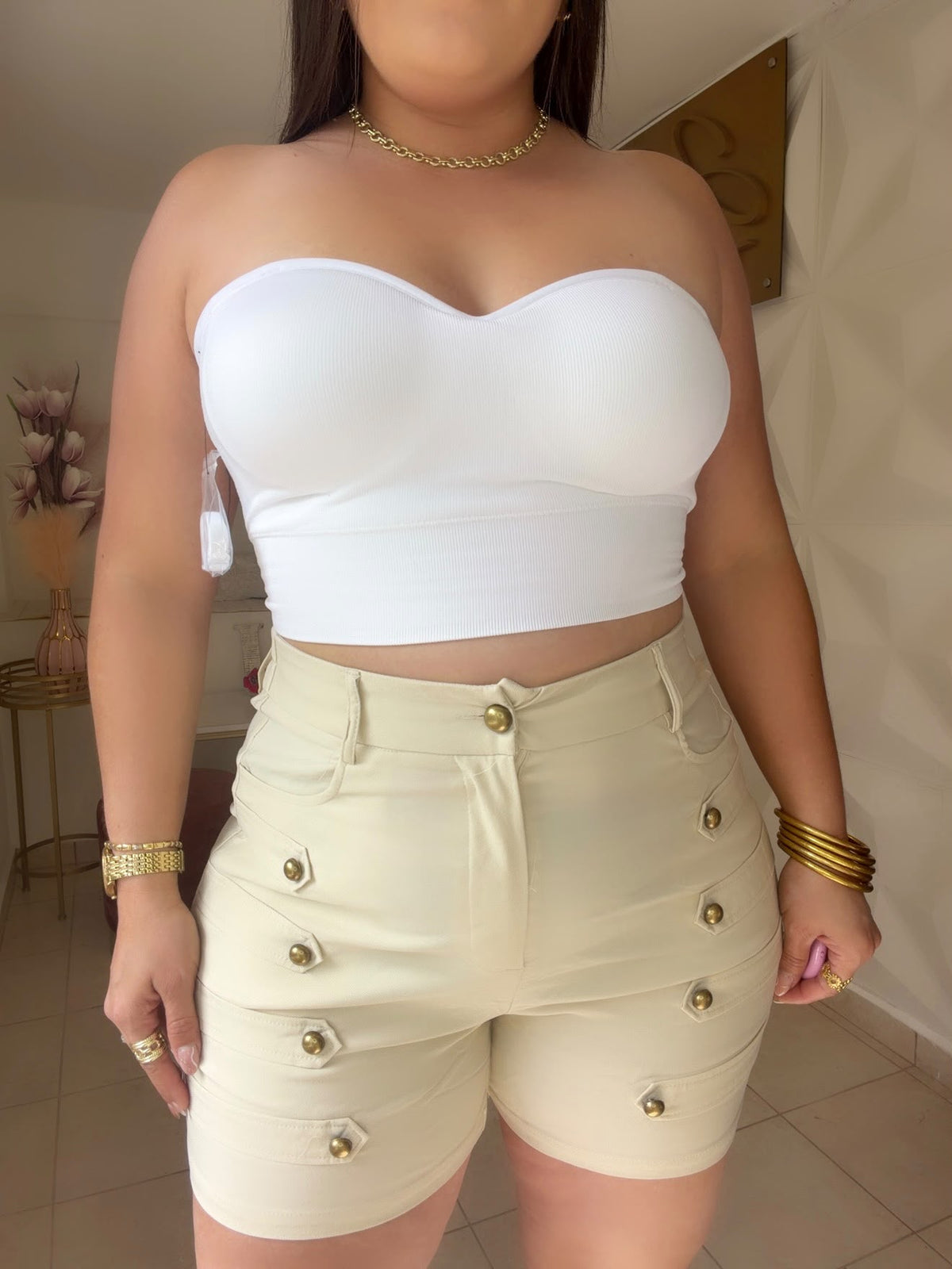Basic Top White OR Brown 🤎 (incluye manguillos ajustables)