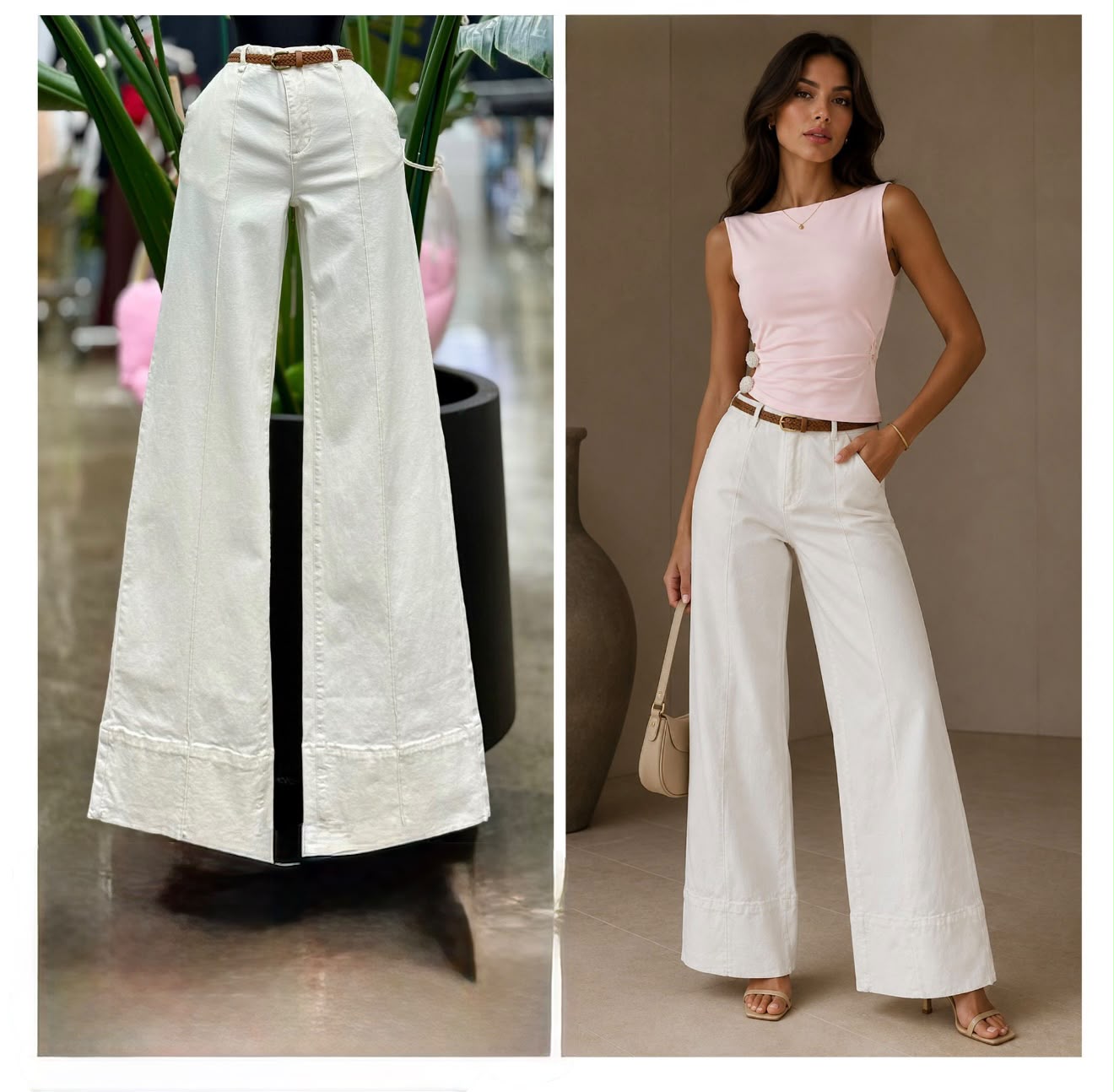 Cream Jeans (incluye correa)