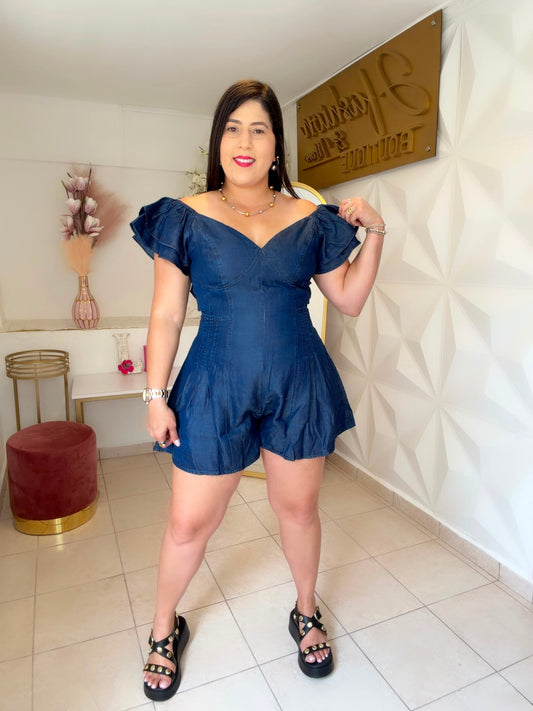 Denim Romper